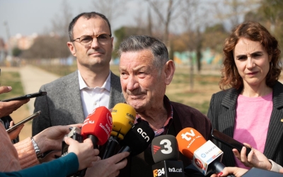 Antonio Martos, en l'atenció als mitjans, aquest migdia/ Roger Benet